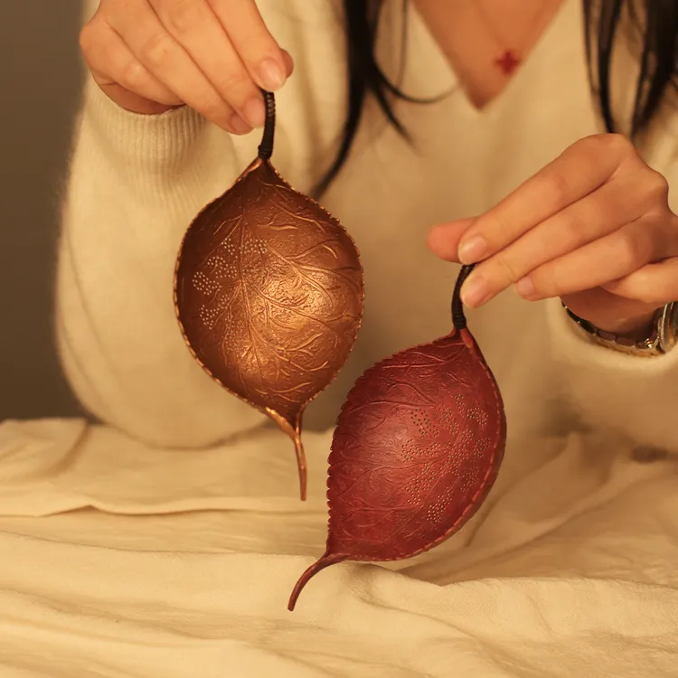 手工铜茶漏铜茶滤茶具配件茶具周边茶道七君子滤茶叶喝茶紫铜茶漏