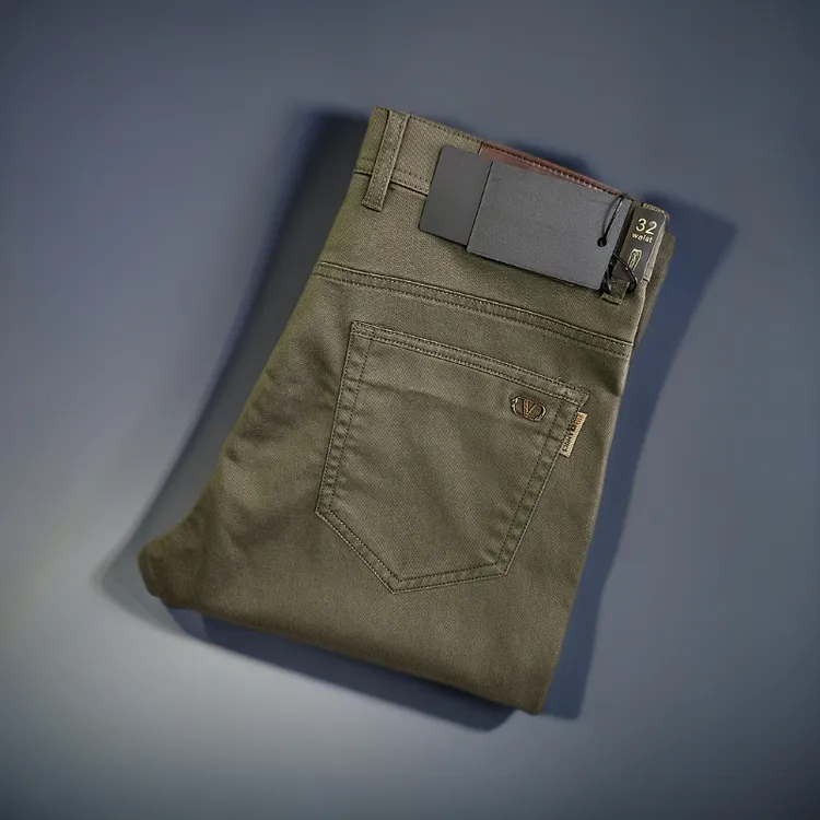 2025年男士休闲裤时尚户外白塔黑色潮流商务春季直筒薄款裤子