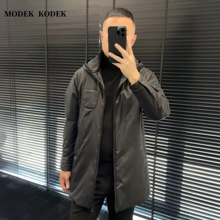 MODEK KODEK高品质潮牌男商务休闲夹克冬季新款加棉连帽保暖棉服