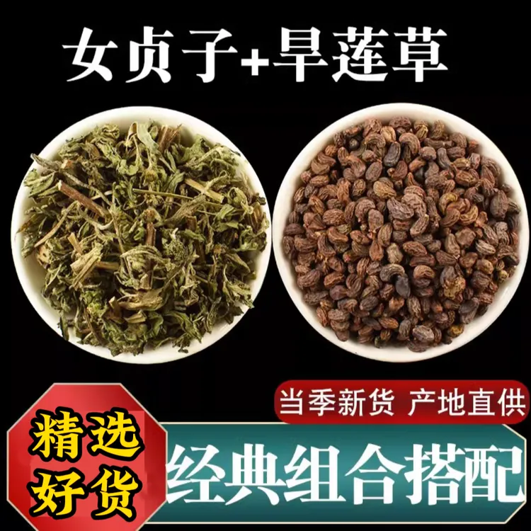 女贞子旱莲草墨旱莲泡水泡茶非野生旱莲草组合可搭枸杞子