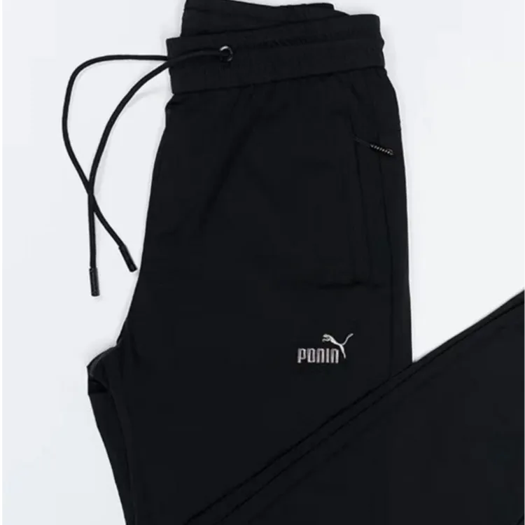 男士新款速干小脚裤夏季运动休闲裤薄款冰丝裤拉链口袋时尚休闲裤