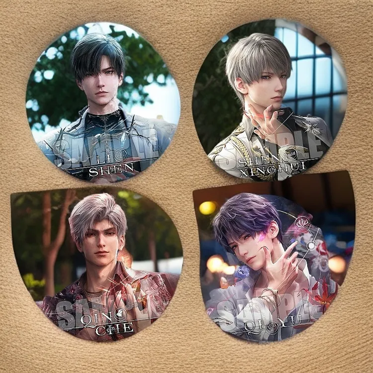 恋与深空游戏3.0版本万象遇你黎深祁煜周边75mm双闪大吧唧