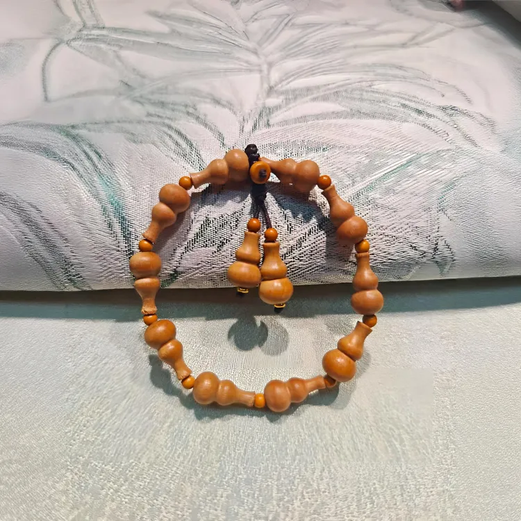 【泰山桃木】小葫芦桃木招财护身手串男女同款吉祥情侣守护解压好运