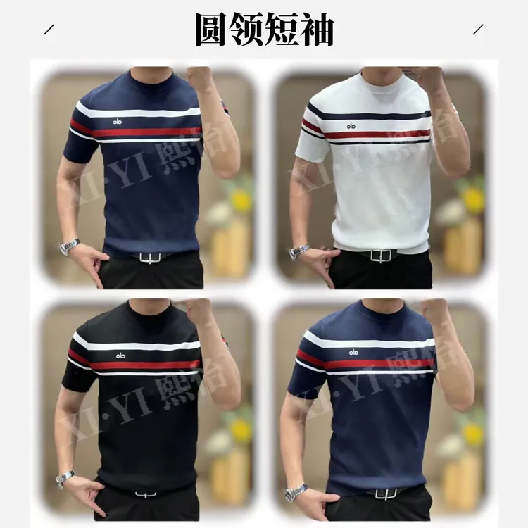 【XI.YI/熙怡】25秋季时尚新款男士轻奢百搭高级针织圆领短袖HC5016