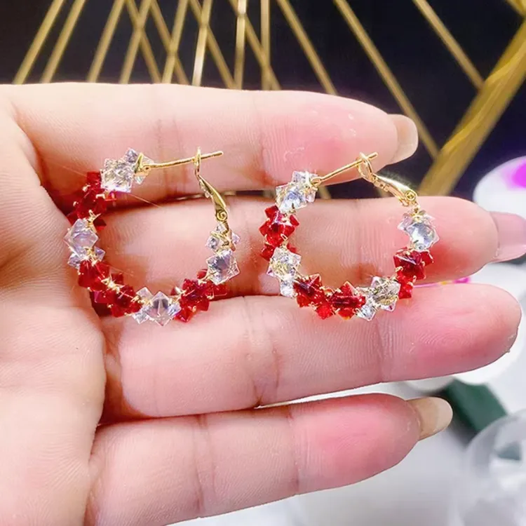 铜合金锆石耳饰 （438）925新年必备个性时尚百搭吊坠耳饰