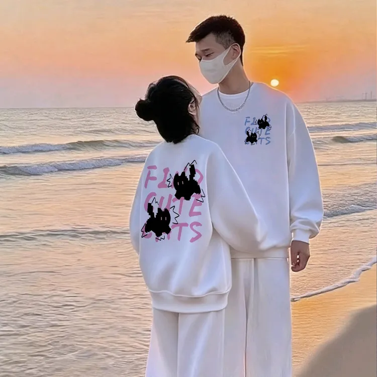 【两件装】小众不撞款早秋情侣装卫衣2025新款秋冬季加绒加厚外套装