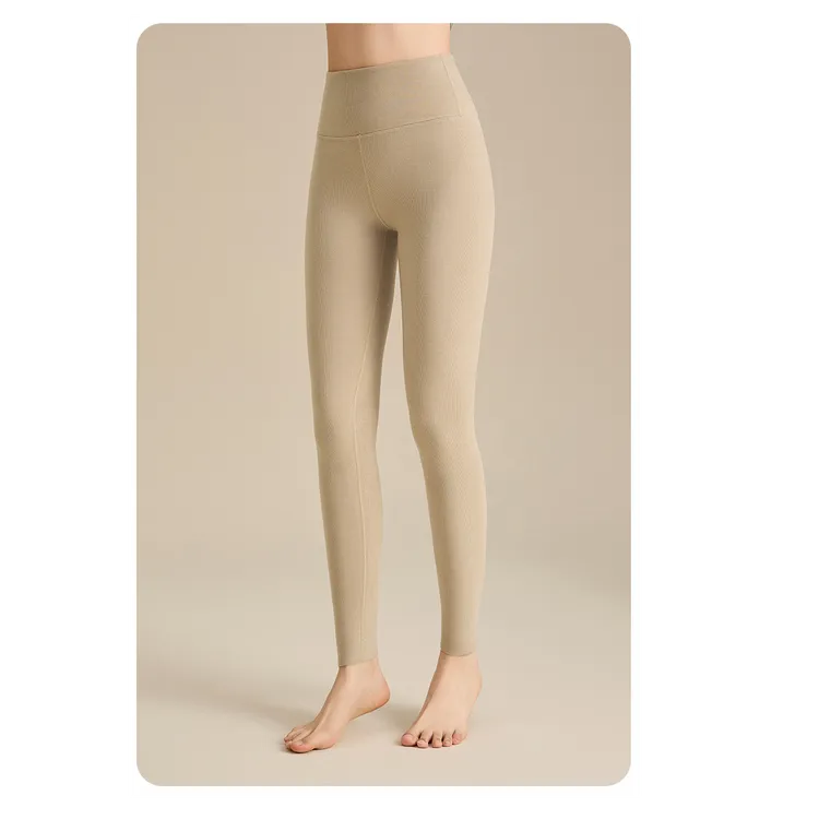 【A6342-2-awz】特价清高腰竖条女士德绒打底裤吸湿保暖亲肤