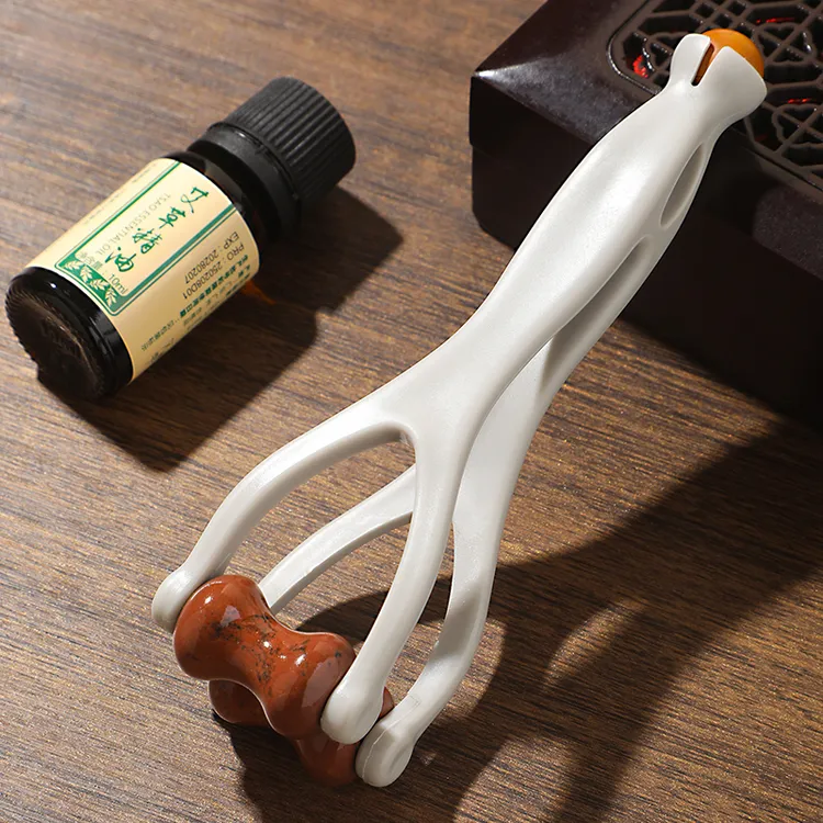 砭石手指按摩器手部关节穴位刮滚轮器多功能经络疏通家用手指按摩