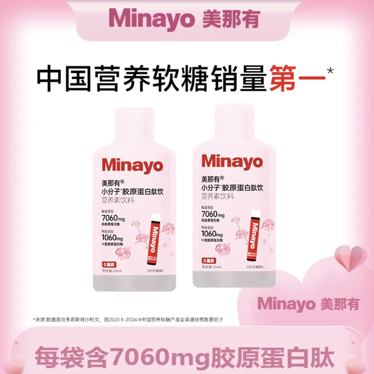 Minayo美那有小分子胶原蛋白肽饮科学配比7060mg-效期至26年2月
