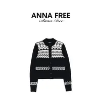 ANNA FREE 冬季立体绣花针织开衫外套短款女设计师款上衣Z8765