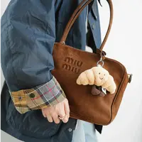 未使用 MIU MIU/缪缪 MIUMIU新款麂皮保龄球包