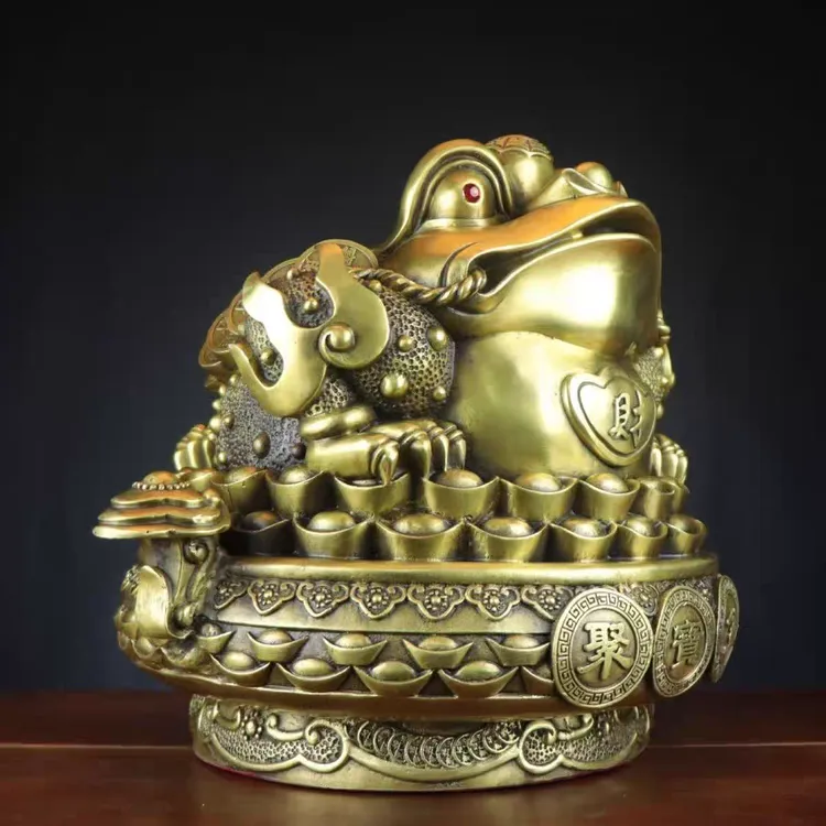 180#厂家批发 聚宝盆金蟾 铜金蟾 工艺品摆件 乔迁店铺开业送礼