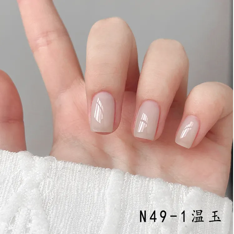 丹妮蔻裸色乳白色甲油胶夏天冰透白开水果冻粉素颜裸肤【需照灯】