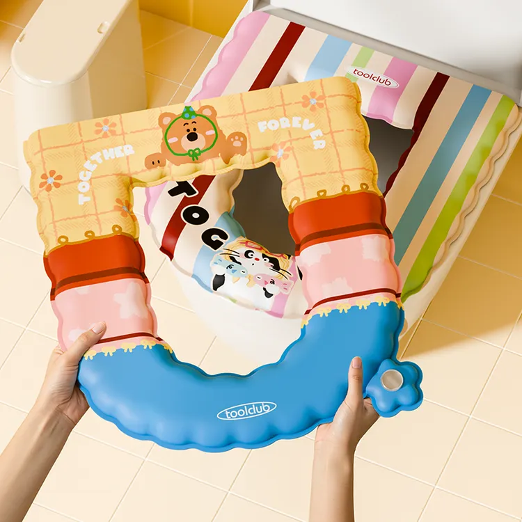 马桶垫EVA可爱加厚马桶坐垫秋冬可水洗粘贴式家用卡通防水可擦