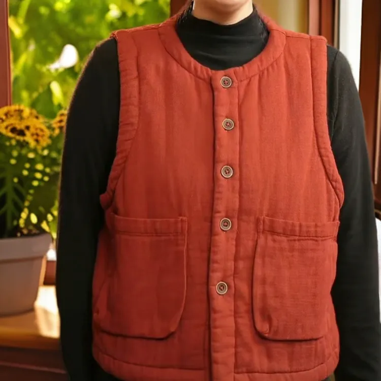 【心想事“橙】3〈夹棉马甲〉新中式冬季棉马甲 