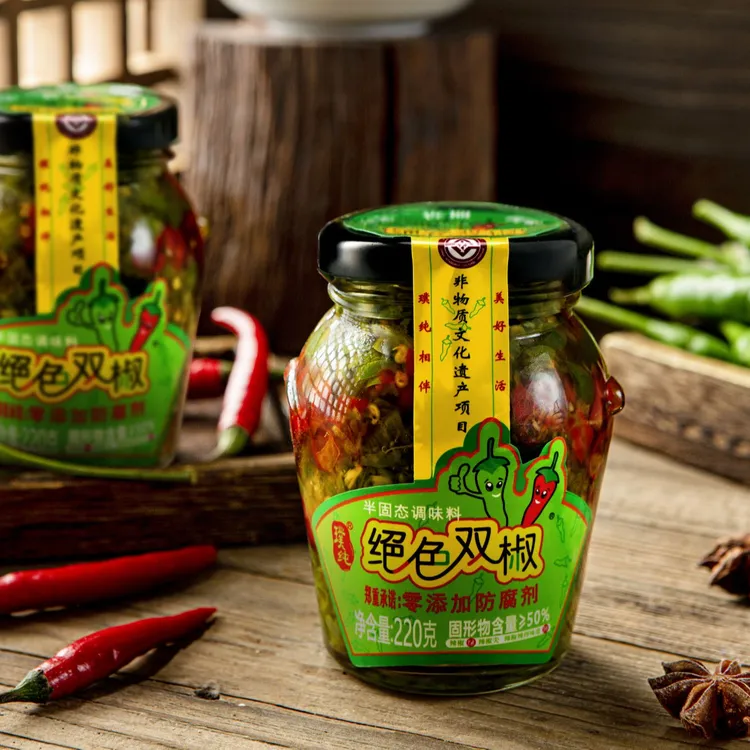 璞纯绝色双椒酱，百搭下饭调味酱220克*2瓶