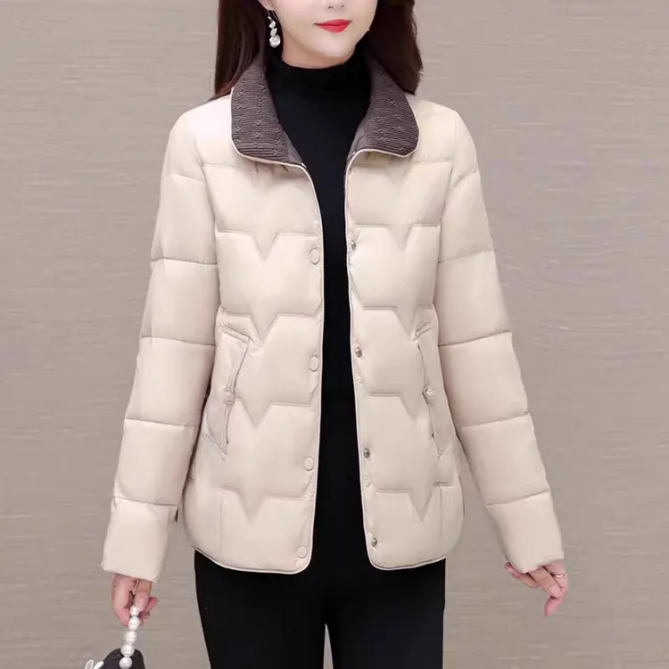 短款棉服外套秋冬女装新款时尚韩版修身减龄妈妈装轻薄款保暖棉袄