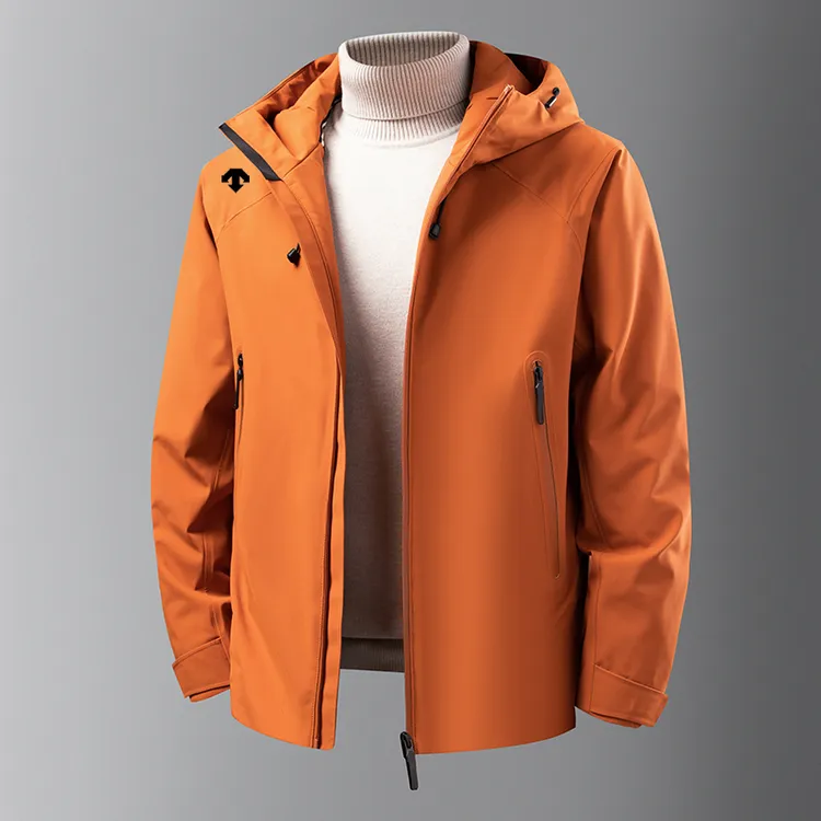 [奥莱撤柜】迪桑家2025秋冬新款外套运动男士连帽羽绒内胆冲锋衣