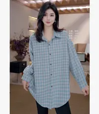 [麦霓定制]新款复古气质洋气格子衬衫2718