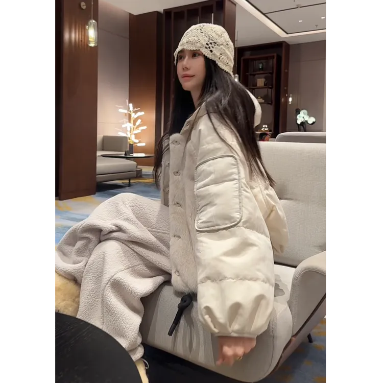 PINSHANGXIBAO/品尚喜宝冬季显瘦女加厚保暖水貂鹅绒外套 85737