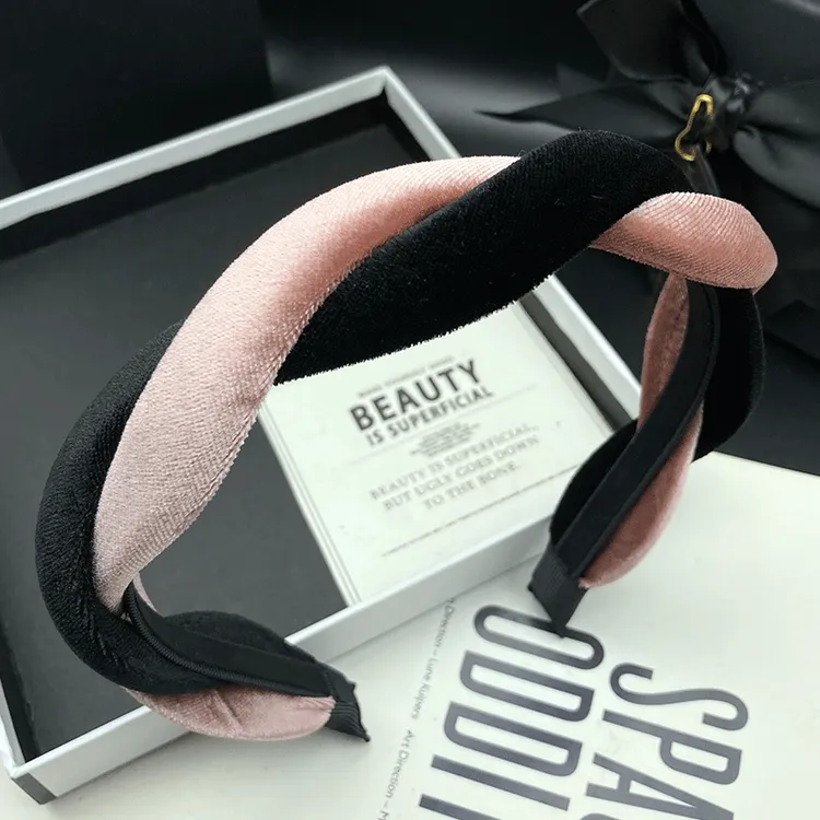 新款秋冬发饰简约风窄边洋气甜美绒面发箍休闲风简约饰品女士优雅