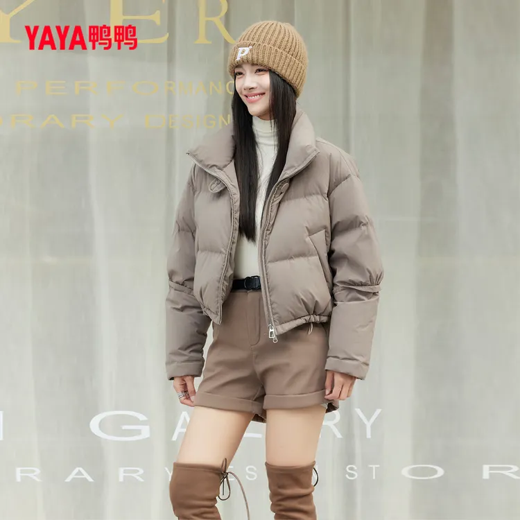YAYA/鸭鸭潮流羽绒服时尚休闲女款鸭绒短款羽绒服女YE3B620992N