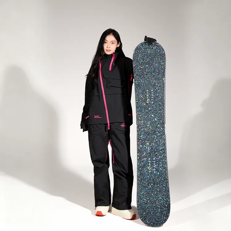 【星空钻全能板】LUCKYONE碳纤维滑雪板单板双旋钮快穿雪鞋固定器