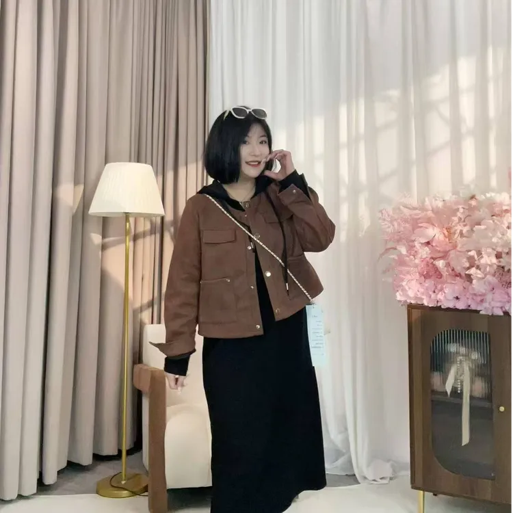 6151秋季新款胖妹妹时尚中长款连帽卫衣裙＋外套洋气休闲两件套装