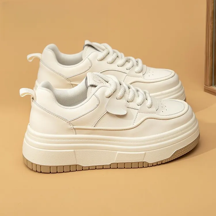 苏苏严选厚底小白鞋女2025新款春季夏季学生百搭增高休闲运动板鞋