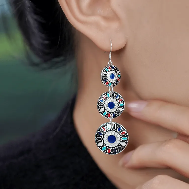 铜合金耳饰 复古民族风耳钉新中式气质耳饰耳坠小众设计感高级感