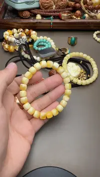 【闪购商品】蜜蜡裸石足金镶嵌蜜蜡手串832135485