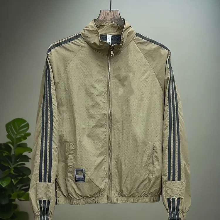 无品牌8126春夏季新款男士镂空网眼刺绣透气舒适休闲时尚百搭外套