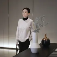 溏朵记 2025冬季新款圆领高级感立体刺绣花空气棉卫衣88262