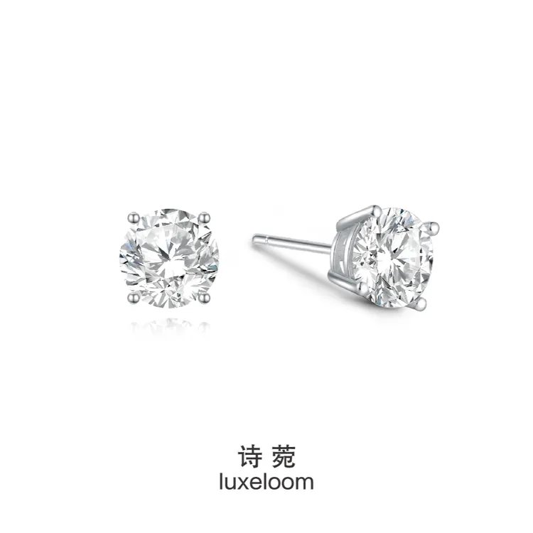 LuxeLoom/诗菀 925银合成锆石耳饰 【天空之泪耳钉】轻奢百搭A0228