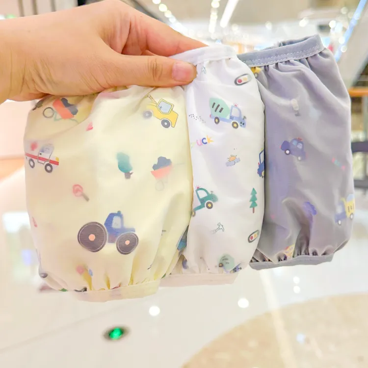 儿童防水袖套秋冬男童女童女孩防脏学生防污护袖卡通挖机宝宝套袖