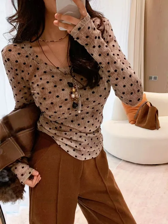 利达 NEW DADADA【青屿】时尚休闲修身气质上衣DUM2344