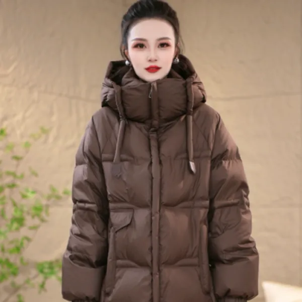 【鹅绒服】冬季新款泡芙时尚轻奢优雅设计感百搭大码鹅绒服M-2XL