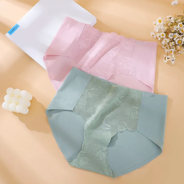 3条kissy蕾丝铂金款配套内裤官方正品透气无痕舒适中腰女士三角裤