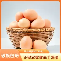 【50枚4.5斤-5斤】保证新鲜土鸡蛋 正宗农家散养粉壳蛋孕宝辅食