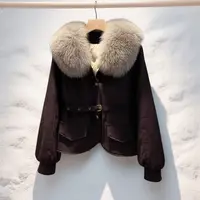 5915#冬款时尚短款保暖女款外套