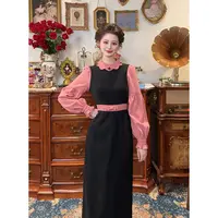 一生罗曼【甜心小姐】法式秋季新款女裙子时尚气质A摆连衣裙L1543