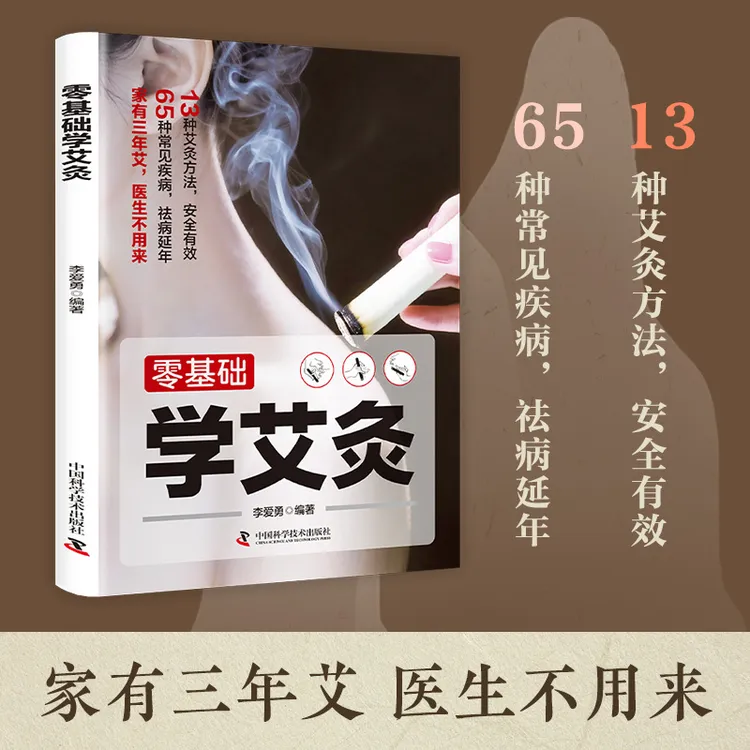零基础学会艾灸 艾灸医学书籍大全艾灸疗法教程艾灸养生家用艾灸