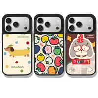 超高版卡通CASE镜面波点腊肠狗适用iPhone17promax苹果16手机壳15