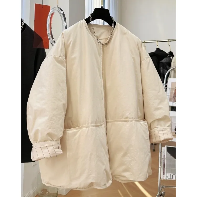 高级感超好看宽松慵懒风日系派克棉服女冬季设计感独特开衫外套新