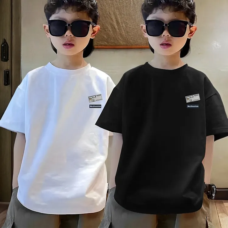 纯棉男童短袖t恤儿童装男孩休闲半袖夏季新款中大童洋气运动上衣