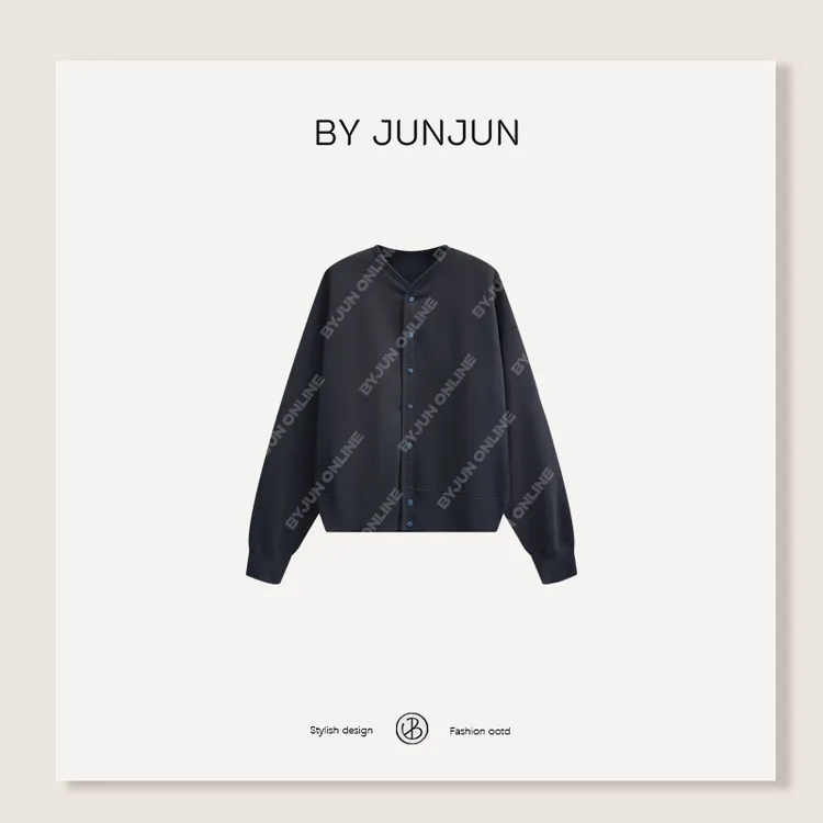 ByJunjun【蓝纽扣】定制内刷毛卫衣开衫秋季韩系女装