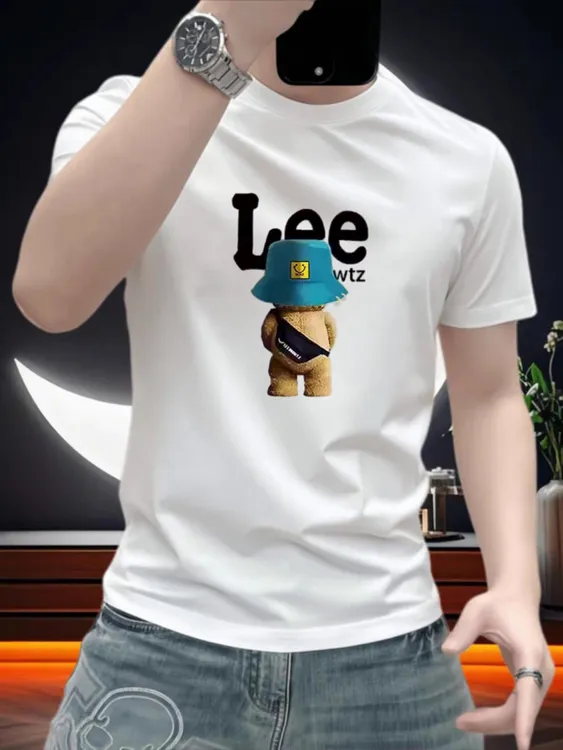 【高品质男装】2025新款潮流休闲短袖T恤简约设计感百搭上衣