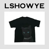LSHOWYE｜猫咪印花宽松短袖T恤 M8084