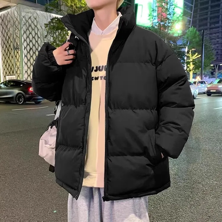 【反季清仓】黑色棉服男款冬季加厚青少年棉衣大码防寒棉袄保暖外套