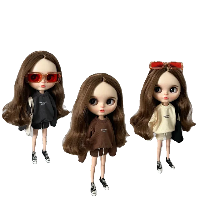 布莱斯小布娃娃Ob24 27 Ymy22 19关节Azone身体Pp婴儿服装运动衫